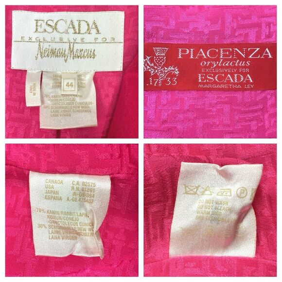 Vintage Escada Margaretha Ley x Piacenza Orylactus Rabbit Wool Blazer - Size 44 - Picture 11 of 11